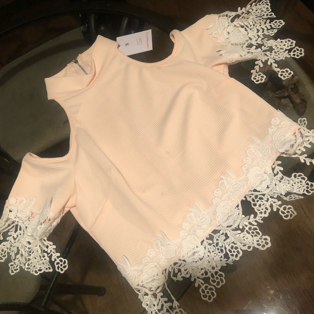Beautiful peach Croptop